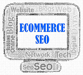 Image showing Ecommerce Seo Represents Search Engines And Computer