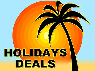 Image showing Holiday Deals Means Save Bargains And Offers