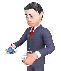 Image showing Credit Card Represents Business Person And Bankruptcy 3d Renderi