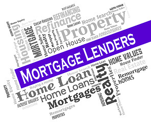 Image showing Mortgage Lenders Indicates Home Loan And Banking