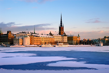 Image showing Winter in Stockholm with snow