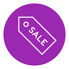 Image showing Sale tag line icon.