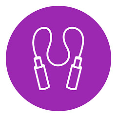 Image showing Jumping rope line icon.