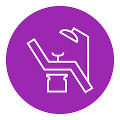 Image showing Dental chair line icon.