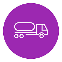 Image showing Fuel truck line icon.