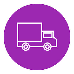 Image showing Delivery van line icon.