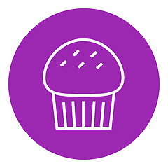 Image showing Cupcake line icon.