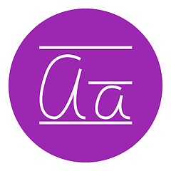 Image showing Cursive letter a line icon.