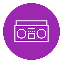 Image showing Radio cassette player line icon.