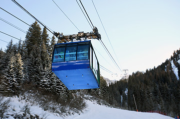 Image showing Skilifts in the mountains