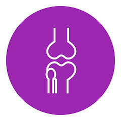 Image showing Knee joint line icon.