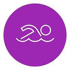 Image showing Swimmer line icon.