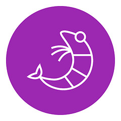 Image showing Shrimp line icon.