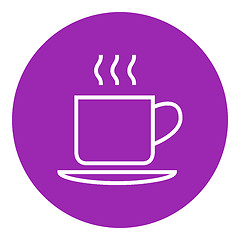 Image showing Cup of hot drink line icon.