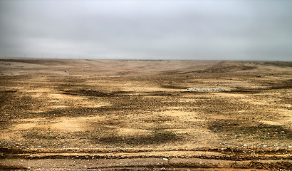 Image showing Anthropogenic landscape. Disturbed agricultural soils after dust storms in Kazakhstan