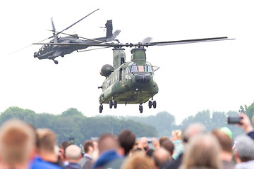 Image showing LEEUWARDEN, THE NETHERLANDS - JUN 11, 2016: Dutch Chinook and Ap