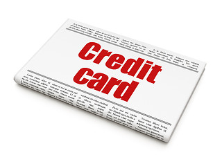 Image showing Money concept: newspaper headline Credit Card