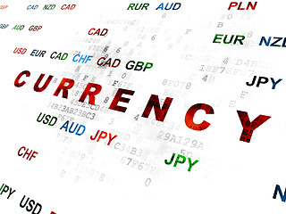 Image showing Money concept: Currency on Digital background