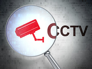 Image showing Safety concept: Cctv Camera and CCTV with optical glass