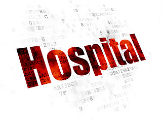 Image showing Medicine concept: Hospital on Digital background