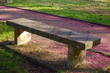 Image showing  stone romantic bench