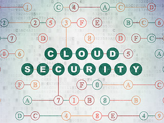 Image showing Security concept: Cloud Security on Digital Data Paper background