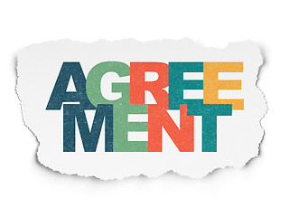 Image showing Finance concept: Agreement on Torn Paper background