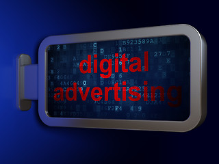 Image showing Marketing concept: Digital Advertising on billboard background