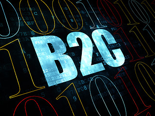 Image showing Finance concept: B2c on Digital background