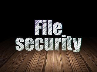 Image showing Safety concept: File Security in grunge dark room