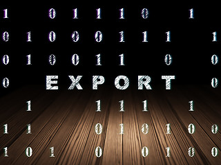 Image showing Business concept: Export in grunge dark room