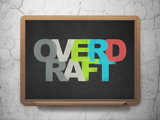 Image showing Finance concept: Overdraft on School board background