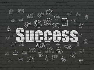 Image showing Business concept: Success on wall background