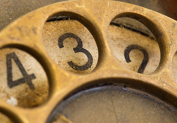 Image showing Close up of Vintage phone dial - 3