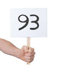 Image showing Sign with a number, 93