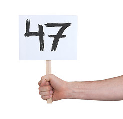 Image showing Sign with a number, 47