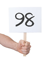 Image showing Sign with a number, 98