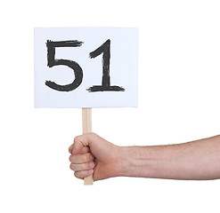 Image showing Sign with a number, 51