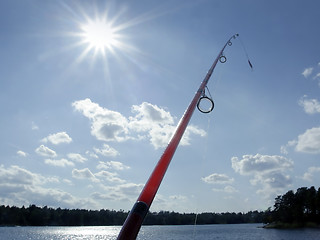 Image showing fishing in a lake