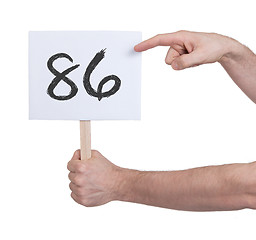 Image showing Sign with a number, 86