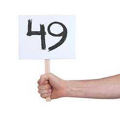 Image showing Sign with a number, 49