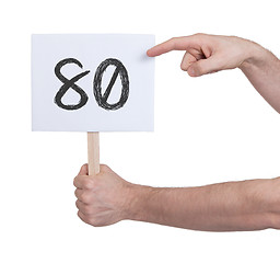 Image showing Sign with a number, 80