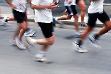 Image showing Marathon runners