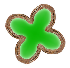 Image showing Horseshoes forming a clover leaf