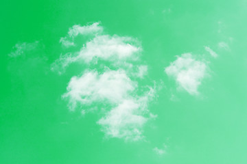 Image showing Clouds with green sky