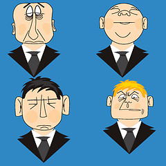 Image showing Icons people in suit