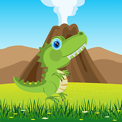 Image showing Dinosaur on glade