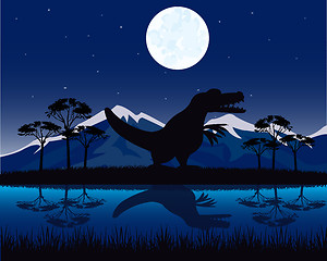 Image showing Dinosaur on nature