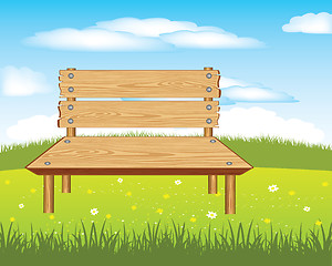 Image showing Bench on nature
