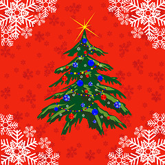 Image showing Festive fir tree